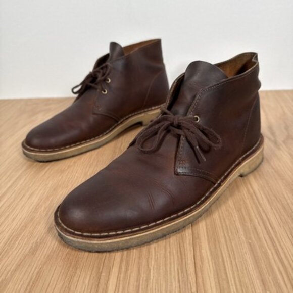 Clarks Originals Brown Leather Desert Boots – Men’s US 8 - Picture 2 of 5